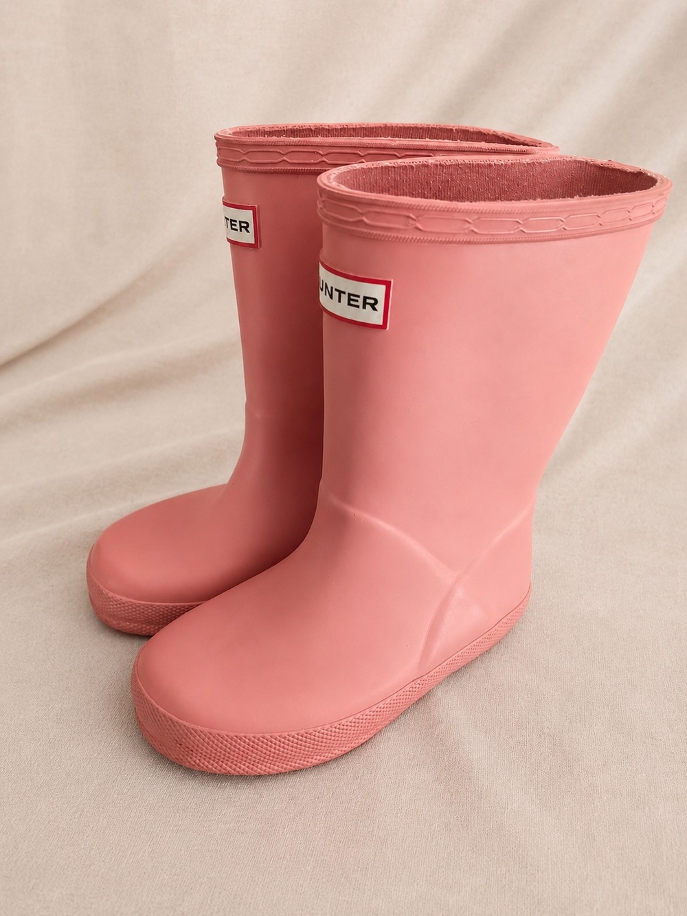 Hunter Kids First Classic Rain Boots Pink Rubber Waterproof UK 7 US 8 Toddler